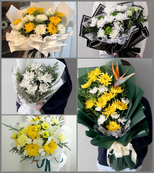 甘肃省兰州榆中县来紫堡乡白事花束代送